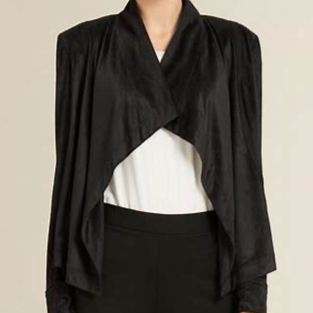 Draped front blazer